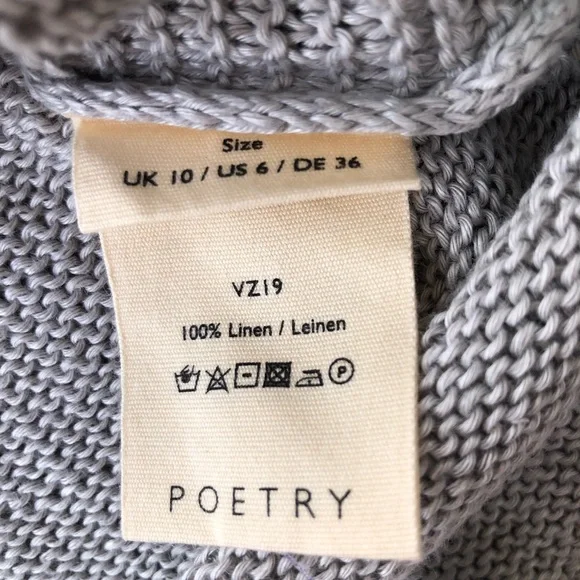 Poetry short sleeve linen knit sweater top size 6 - Picture 6 of 13